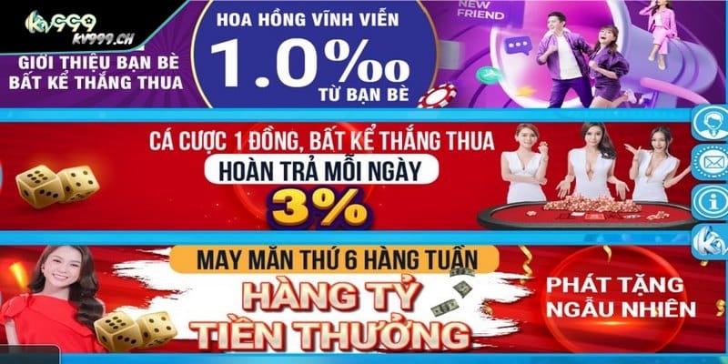 Khuyến mãi kv999 hoàn trả 