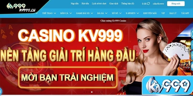 Nạp tiền KV99 bằng cách truy cập trang chủ chính thức